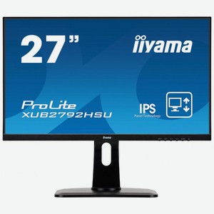 Монитор 27 1920x1080 16:9 IPS LED D-sub HDMI DisplayPort USB XUB2792HSU-B1 Черный Iiyama