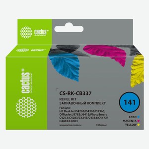 Заправочный набор CS-RK-CB337 цветной (3x30мл) HP DeskJet D4263 D4363 D5360 OfficeJet J5783 Cactus