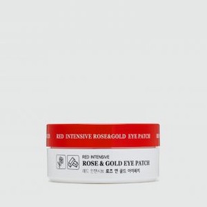 Гидрогелевые патчи с экстрактом розы и коллоидным золотом HANIXHANI Red Intensive Rose & Gold Eye Patch 60 шт