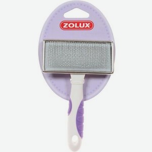 Пуходерка для кошек Zolux металлическая средняя Бело-фиолетовая