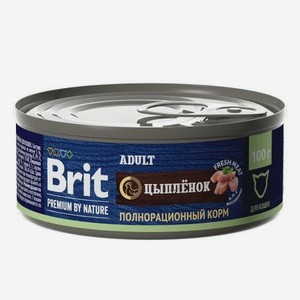 Корм для кошек Brit Premium с цыпленком консервированный 100г