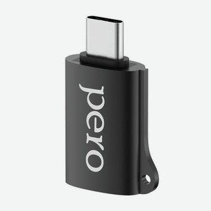 Адаптер PERO AD02 OTG TYPE-C TO USB 2.0, черный