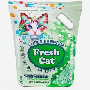 Наполнитель для кошек Fresh Cat силикагелевый Летняя прохлада 2кг