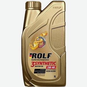 Моторное масло ROLF 3-Synthenic, 5W-40, 1л, синтетическое [322552]