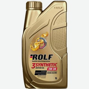 Моторное масло ROLF 3-Synthenic, 5W-30, 1л, синтетическое [322550]
