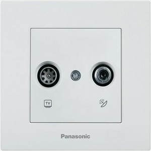 Розетка телевизионная Panasonic Karre Plus скрытая, IP20, белый [wktc04612wh-ru]