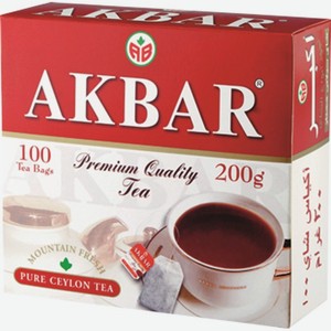 Чай Акбар Черный 100 Пак