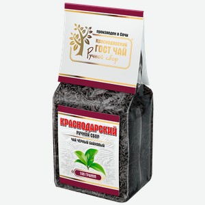 Чай черный Краснодарский ГОСТ байховый ручной сбор Гост Чай м/у, 100 г
