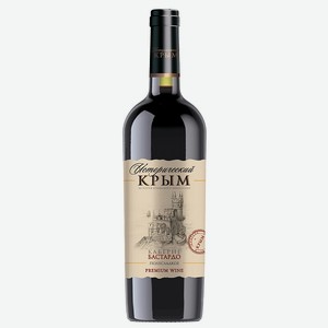 Вино Исторический Крым Каберне-Бастардо ординарное красное полусладкое 11% 0,75л