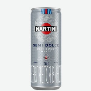 Напиток Мартини Семи Дольче виноградосодержащий газированный белый сладкий 8,5% 0,25л