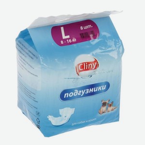 Cliny подгузники для собак и кошек 8-16 кг (1 упаковка)