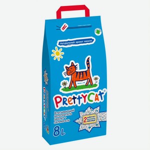 Наполнитель PrettyCat для кошачьего туалета впитывающий цеолит и силикагель, 4кг Россия