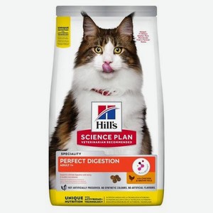 Корм для кошек HILLS 7кг Science Plan Perfect Digestion с курицей и коричневым рисом