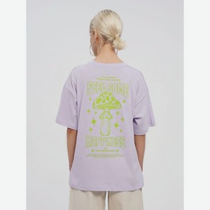 Хлопковая футболка с принтом гриба на спине