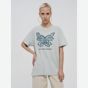 Свободная футболка с принтом бабочки