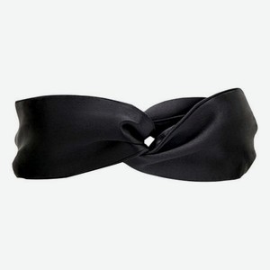 Повязка на голову с узлом из натурального шелка Ayris Silk: Черная