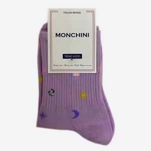 Носки женские Monchini артL136 - Сиреневый, Планета, 38-40