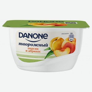 Творожок Danone с персиком и абрикосом 3,6%, 130 г