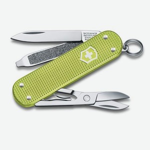 Нож-брелок Victorinox Classic SD Alox Colors, 58 мм, 5 функций,  Lime Twist 