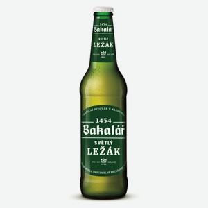 Пиво Bakalar Svetly Lezak светлое фильтрованное 4,9%, 500 мл