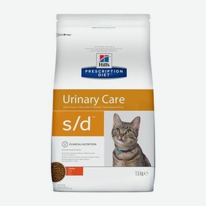 Корм для кошек HILLS 1,5кг Prescription Diet s/d Urinary Care для МКБ с курицей сухой