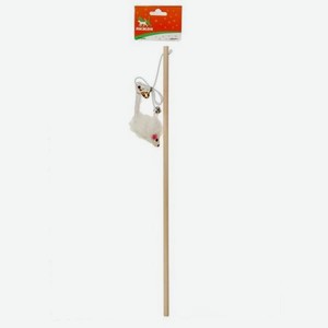 Дразнилка для кошек Пижон Мышь на деревянной ручке 36 см