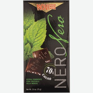 Шоколад горький 70% Нови Неро мята Эла Дюфур кор, 75 г
