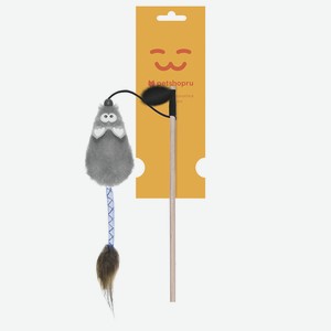 PetshopRu игрушки дразнилка-мышь  Нильс  серая, с меховой кисточкой (25 г)