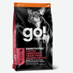 Корм GO! Solutions беззерновой для щенков и собак с лососем для чувствительного пищеварения (1,59 кг)