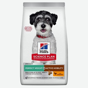 Hill s Science Plan сухой корм для собак мелких пород для снижения веса и поддержания подвижности, с курицей (6 кг)