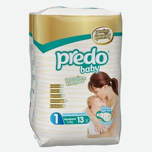Подгузники Predo Baby Newborn 1 (2-5 кг), 13 шт.