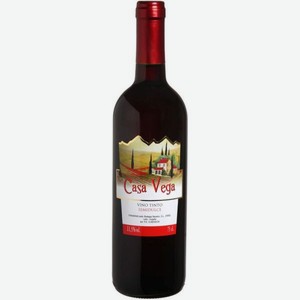 Вино Каса Вега Красное Полусладкое 0.75л