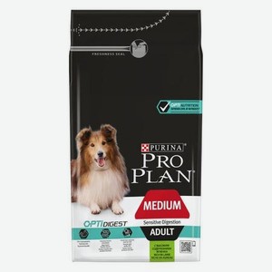 Корм для собак PRO PLAN средних пород с комплексом Optidigest с чувствительным пищеварением с ягненком 1.5кг