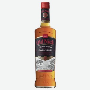 Олд Ник Карибский Темный Ром Напиток спиртной на основе рома 0.7л