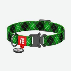 Ошейник для собак Waudog Nylon Шотландка средний Зеленый 5092