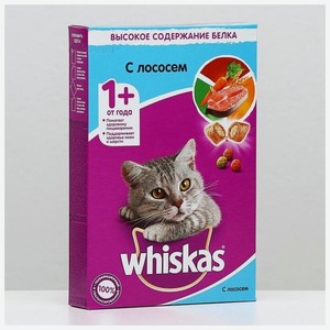 Whiskas Сухой корм Whiskas для кошек, лосось, подушечки, 350 г