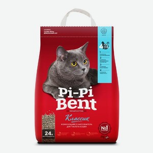 Наполнитель для кошачьего туалета Pi-Pi-Bent Classic комкующийся 24 л 10 кг