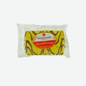 Пирожное Добрынинский Песочная полоска с лимонной начинкой 75 г
