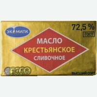 Масло сливочное   Экомилк   Крестьянское 72,5%, 180 г