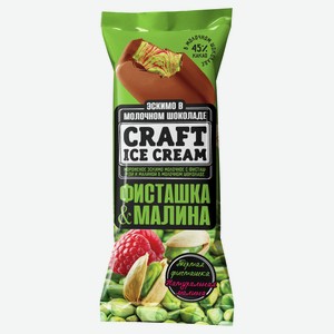Мороженое эскимо CRAFT Фисташка-Малина 80г