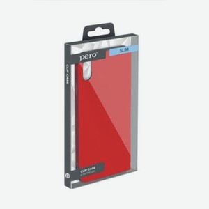 Чехол клип-кейс PERO LIQUID SILICONE для Apple iPhone 11 Pro Max красный