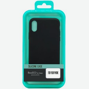 Чехол BoraSCO Sillicone Case матовый для Xiaomi Redmi Note 9 черный