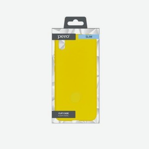 Чехол клип-кейс PERO LIQUID SILICONE для Apple iPhone XS Max желтый