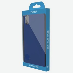 Чехол клип-кейс PERO софт-тач для Samsung A01 Core синий