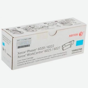 Картридж Xerox 106R02760 для Xerox Phaser 6020/6022/6025/6027, голубой