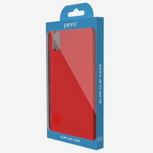 Чехол клип-кейс PERO софт-тач для Samsung M01 красный