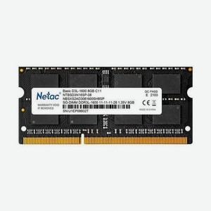 Память оперативная DDR3L Netac 8Gb 1600Mhz (NTBSD3N16SP-08)