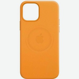 Чехол (клип-кейс) Apple Leather Case with MagSafe, для Apple iPhone 12 mini, противоударный, золотой апельсин [mhk63ze/a]