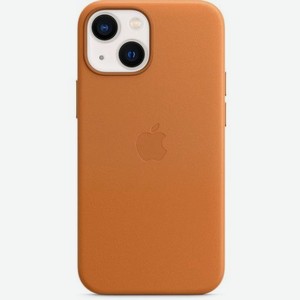 Чехол (клип-кейс) Apple Leather Case with MagSafe, для Apple iPhone 13 mini, золотистая охра [mm0d3ze/a]