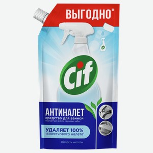 Чистящее средство для ванной СИФ антиналет, легкость чистоты, дой-пак, 0.5л